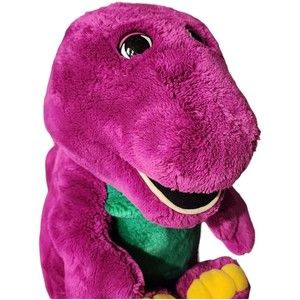 Large Barney Purple Dinosaur Vintage 26” Plush Stuffed Animal 1990s Lyons Group